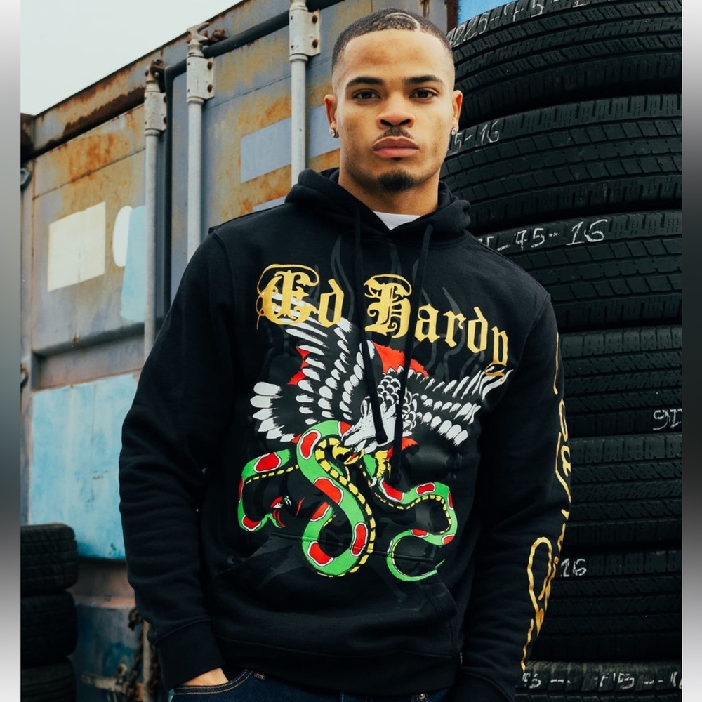 Ed Hardy Hoodie Tattoo Graphics Men’s Large